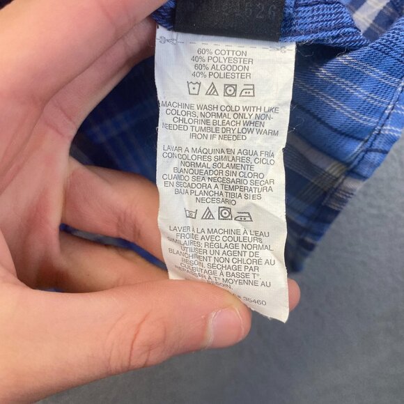 Oakley Dress Shirt‎ Mens Size XLarge Blue Striped Long Sleeve Pockets - Picture 8 of 13